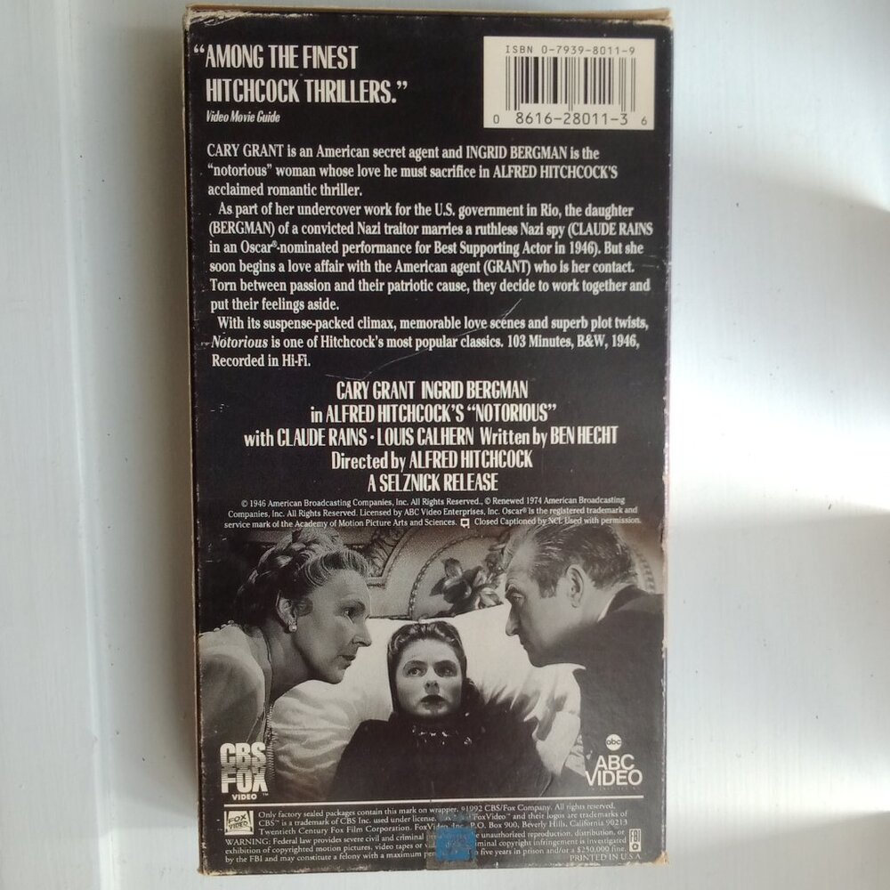 Notorious/VHS - Picture 3 of 5